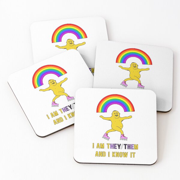 Item preview, Genderfluid non binary people personal pronouns They Them (They/Them) with a rainbow designed and sold by plumpjose.