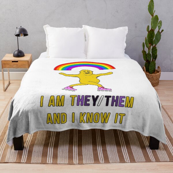 Item preview, Genderfluid non binary people personal pronouns They Them (They/Them) with a rainbow designed and sold by plumpjose.