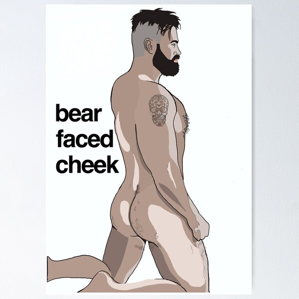 Item preview, bear faced cheek designed and sold by Undrawn.