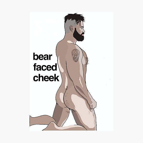 Item preview, bear faced cheek designed and sold by Undrawn.