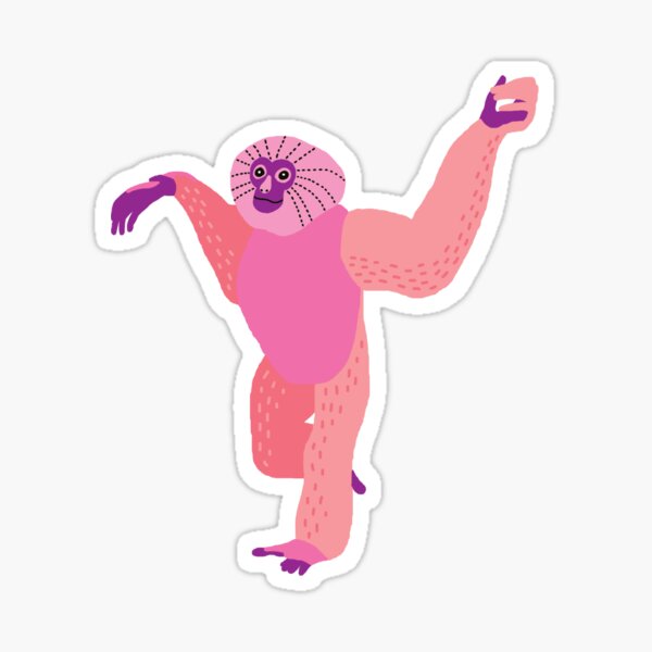 "Dancing monkey" Sticker for Sale by SajoReka Redbubble