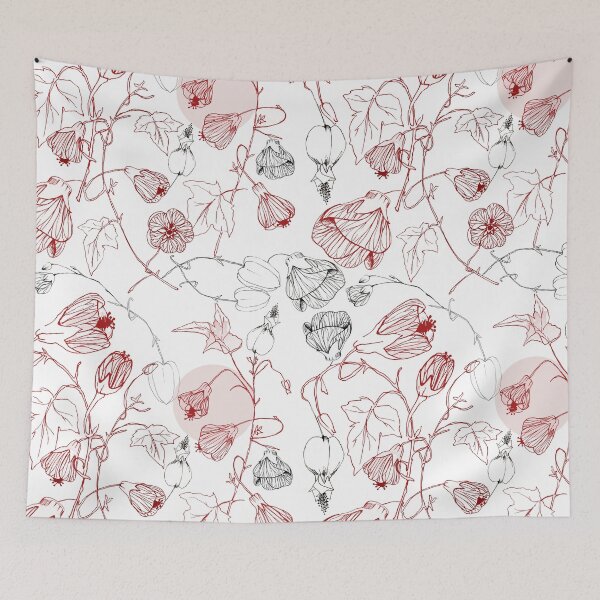 Item preview, Abutilon Sketches Flowers designed and sold by Bazarovaart.