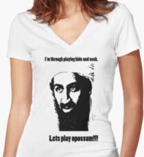 Bin Laden 1 Women's Fitted V-Neck T-Shirt