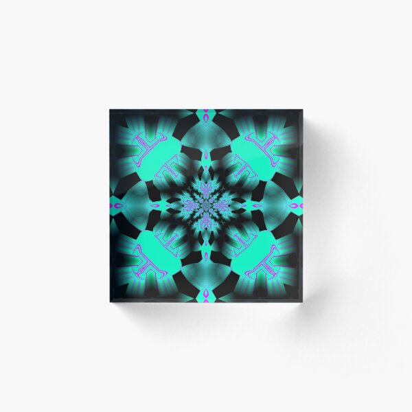 Neon Pattern v3 Acrylic Block