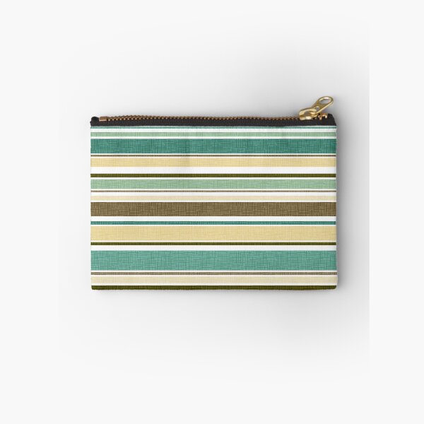 Item preview, Horizontal Stripes in Teal Green Brown designed and sold by Elsy's Art.