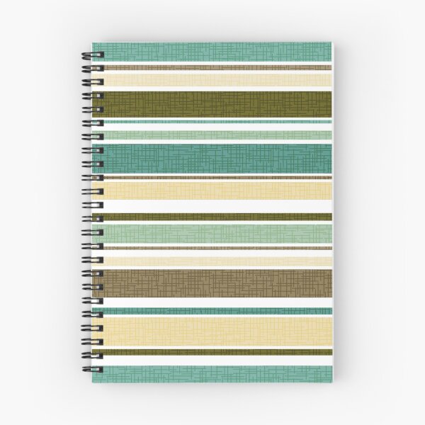 Item preview, Horizontal Stripes in Teal Green Brown designed and sold by Elsy's Art.
