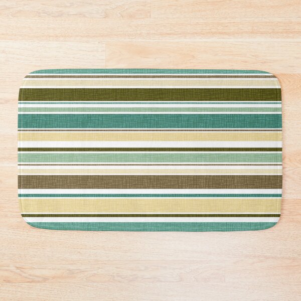Item preview, Horizontal Stripes in Teal Green Brown designed and sold by Elsy's Art.