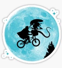 E.T. vs Aliens Sticker