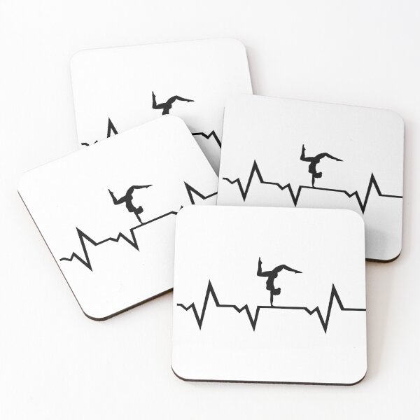 Item preview, Gymnastics, Gymnast ECG Heartbeat - Women's Gymnastics designed and sold by claudiasartwork.