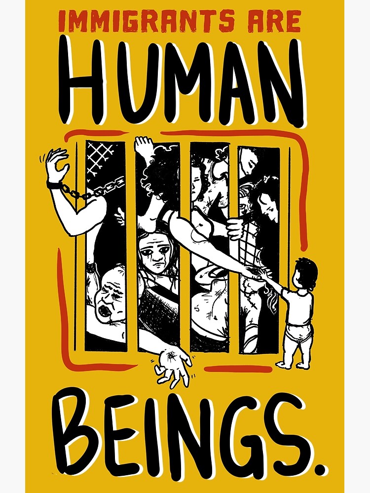 Discover Immigrants are Human Beings Premium Matte Vertical Poster