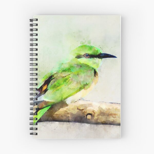 Item preview, Dramabite Bee Eater Green Yellow Bird Wildlife Animal Watercolor Artsy designed and sold by dramabite.