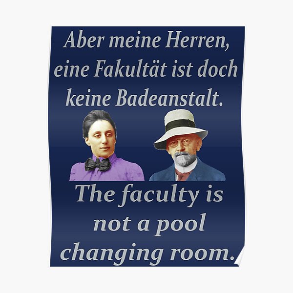 David Hilbert and Emmy Noether Poster