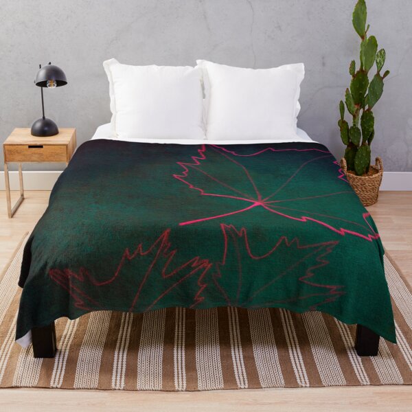 Item preview, pink leaves over green designed and sold by TessAndre.