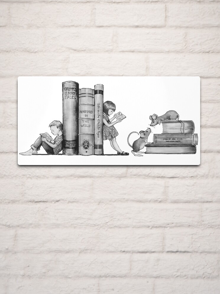 Books and KIDS, Girl and Boy with Big Books, Pencil Art, Encourage Reading  Spiral Notebook for Sale by Joyce Geleynse