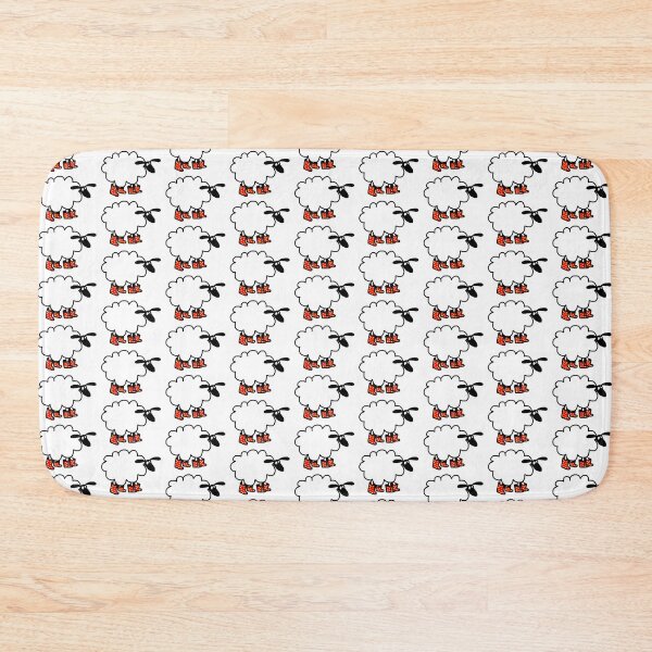 Item preview, Cartoon Sheep Wearing Red Spotty Wellington Boots designed and sold by jaggerstudios.