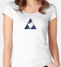 Galaxy Tri-Force Women's Fitted Scoop T-Shirt