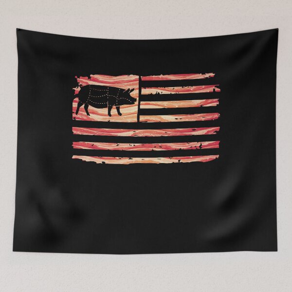 Item preview, Bacon Flag Pig Vintage Foodie Lovers Funny Gift designed and sold by Dressed For  Duty.