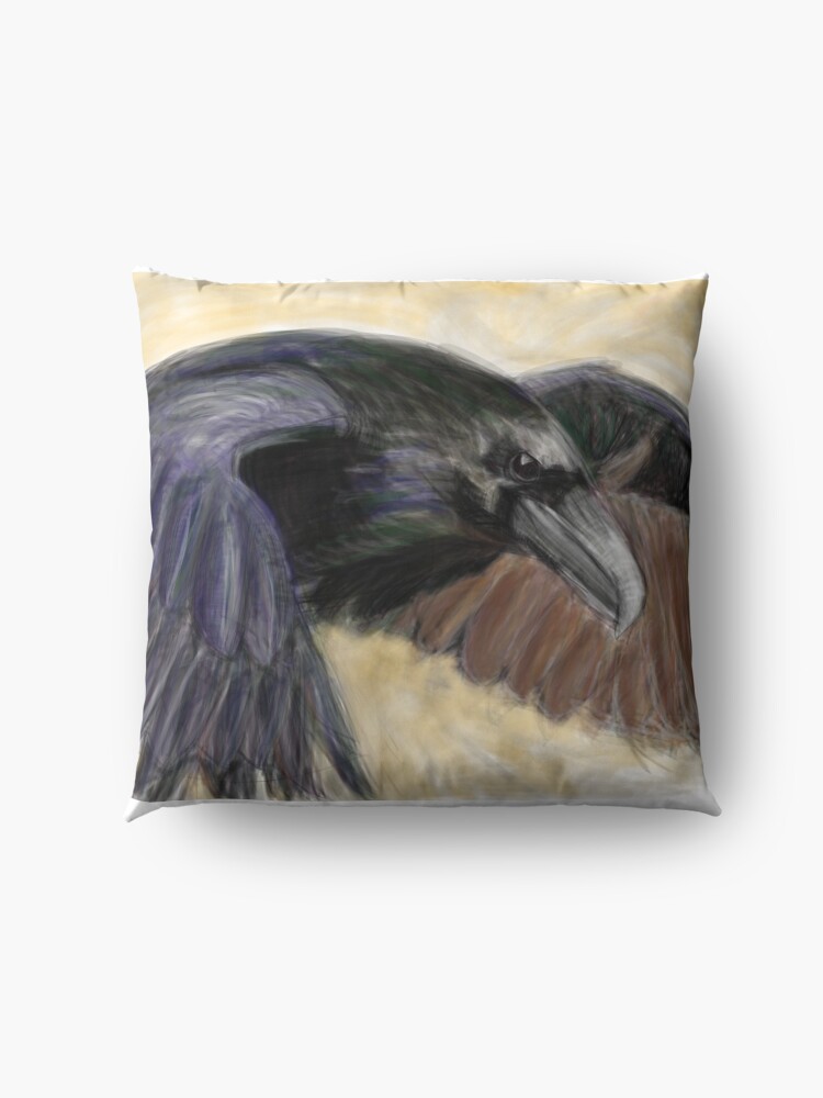Alternate view of raven Floor Pillow