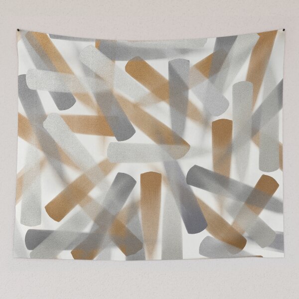 Item preview, White, Gold and Silver Digitally Painted Brush Strokes designed and sold by Elsy's Art.