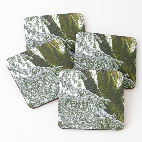 Item preview, SNOW ON A MOSS COVERED TREE designed and sold by Elaine Bawden.