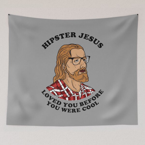 Item preview, Hipster Jesus Loved You Before You Were Cool designed and sold by Yipptee Shirts.