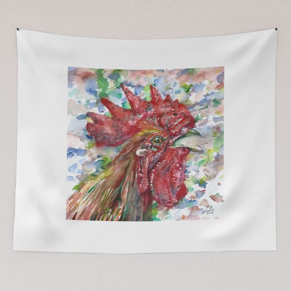Item preview, CHICKEN - watercolor portrait.2 designed and sold by lautir.