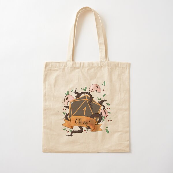 Critical Fail! D20 Natural One Cotton Tote Bag