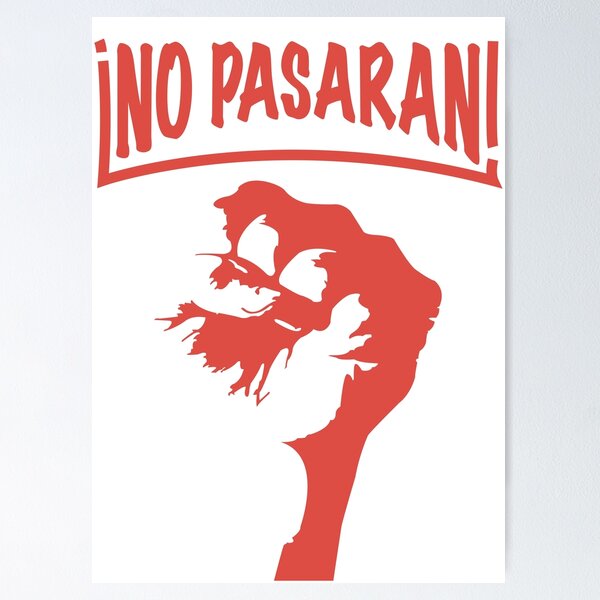 Vista previa del artículo con la obra «¡No Pasaran!», diseñado y vendido por GingerCurbic.