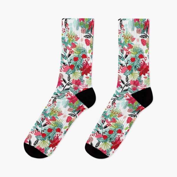 Item preview, Poinsettia Christmas floral pattern designed and sold by SweetCoolVibes.