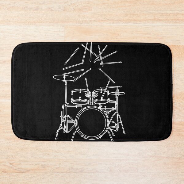 Item preview, Drummer, drums, drum sticks, bang,  drum beats, hi-hat cymbal stand out in three colors designed and sold by jhojho.