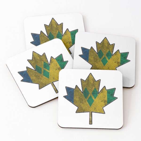 Item preview, Vincentian Canadian - Maple Leaf Clipped Into St Vincent and the Grenadines National Flag designed and sold by IdentiTee Studios.