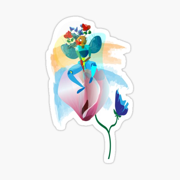VERY COLORFUL FAIRY OF FLOWERS Sticker