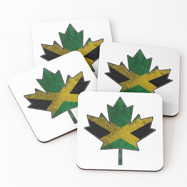 Item preview, Jamaican Canadian - Maple Leaf Clipped Into Jamaican National Flag designed and sold by IdentiTee Studios.
