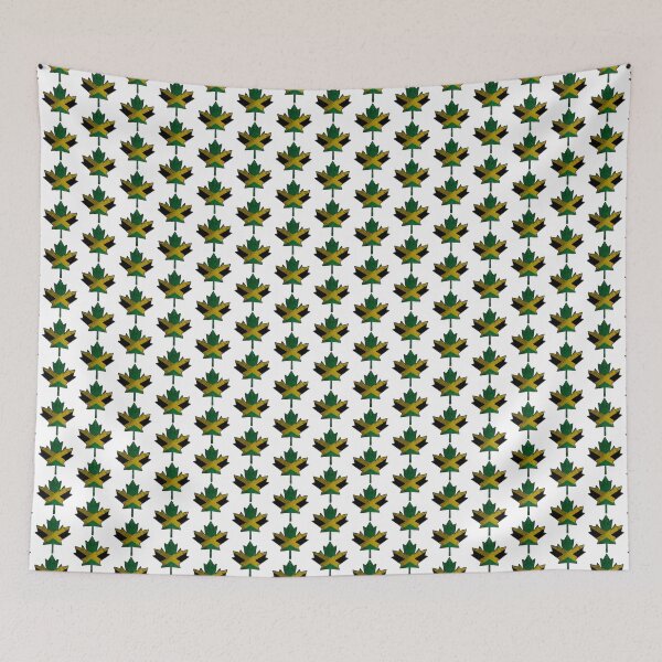 Item preview, Jamaican Canadian - Maple Leaf Clipped Into Jamaican National Flag designed and sold by IdentiTee Studios.