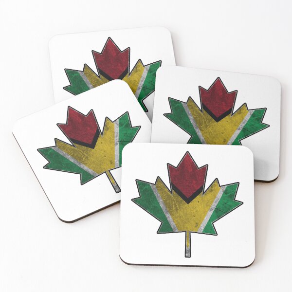 Item preview, Guyanese Canadian - Maple Leaf Clipped Into Guyanese National Flag designed and sold by IdentiTee Studios.