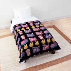 Cute Candy Poo Emoji JoyPixels So Yummy Comforter