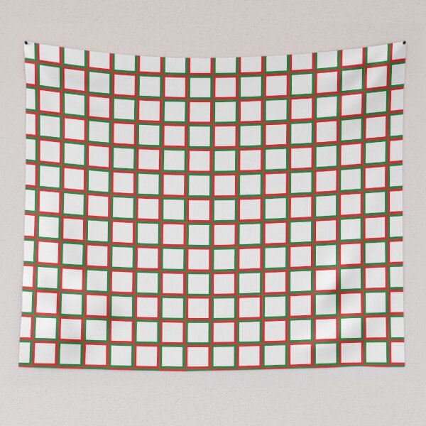 Item preview, Outlined Checkered Green and Red  designed and sold by lornakay.