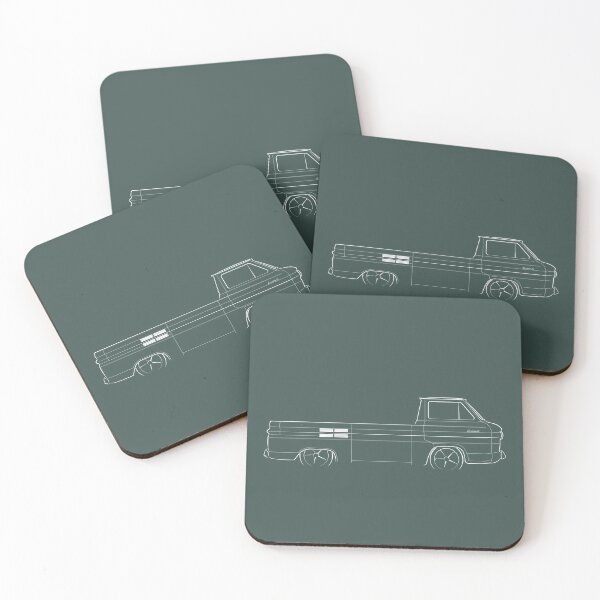Item preview, 1964 Chevy Corvair 95 Rampside Pickup - profile stencil, white designed and sold by mal-photography.