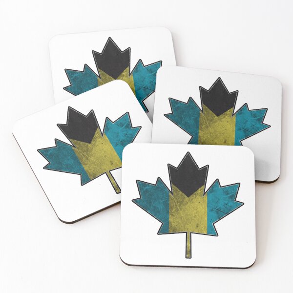 Item preview, Bahamian Canadian - Maple Leaf Clipped Into Bahamian National Flag designed and sold by IdentiTee Studios.