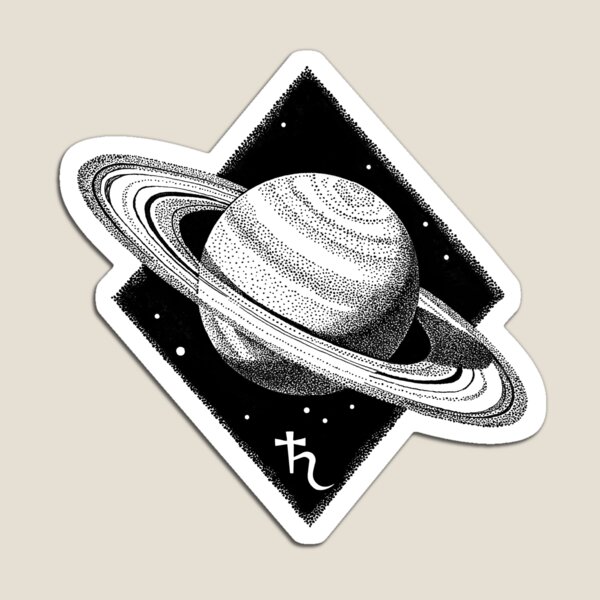 Saturn planet. Magnet