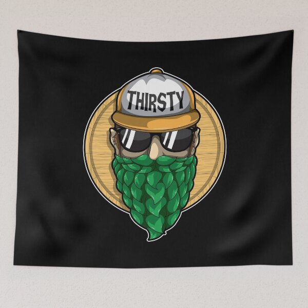 Item preview, Thirsty - Hop Beard - Brewery Hipster designed and sold by anziehend.