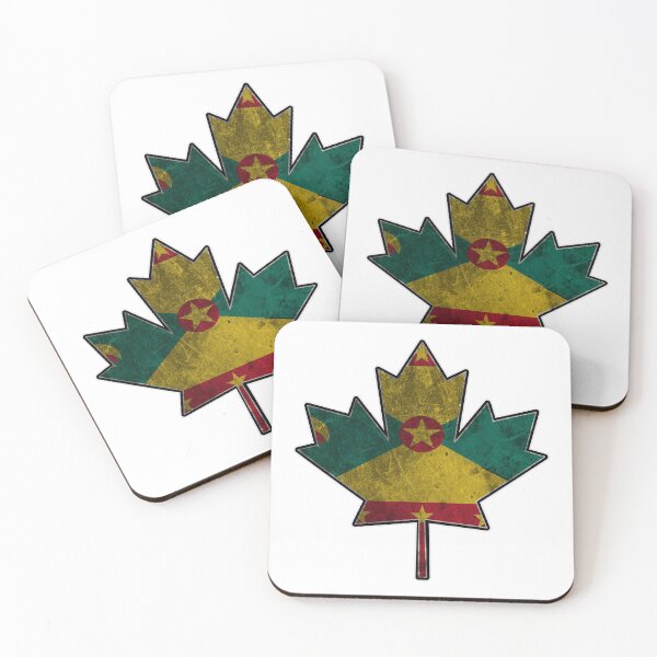 Item preview, Grenadian Canadian - Maple Leaf Clipped Into Grenadian National Flag designed and sold by IdentiTee Studios.
