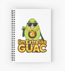 I'm Extra Like Guac Avocado Emoji JoyPixels Cool Avocado saying Spiral Notebook