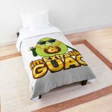 I'm Extra Like Guac Avocado Emoji JoyPixels Cool Avocado saying Comforter