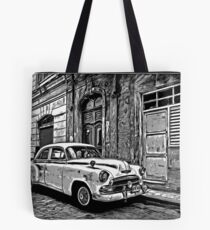 Vintage Car Graphic Novel Style Tote Bag