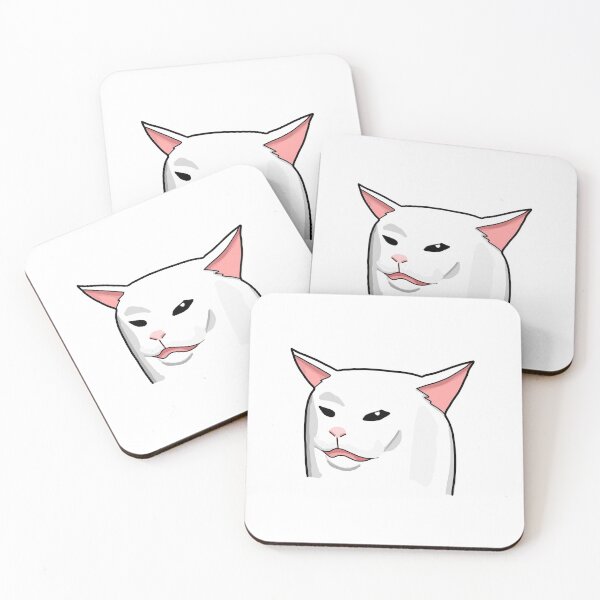 Item preview, Meme White Cat designed and sold by MeryDraws.