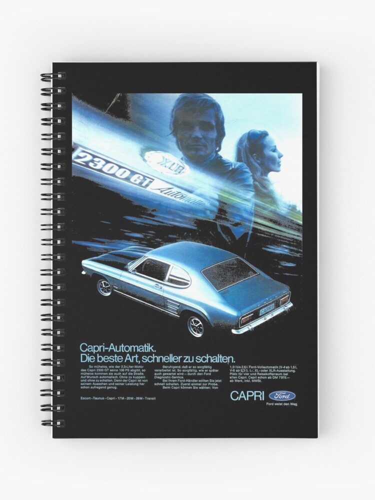 Ford Capri Mk1 Spiral Notebook By Throwbackm2 Redbubble
