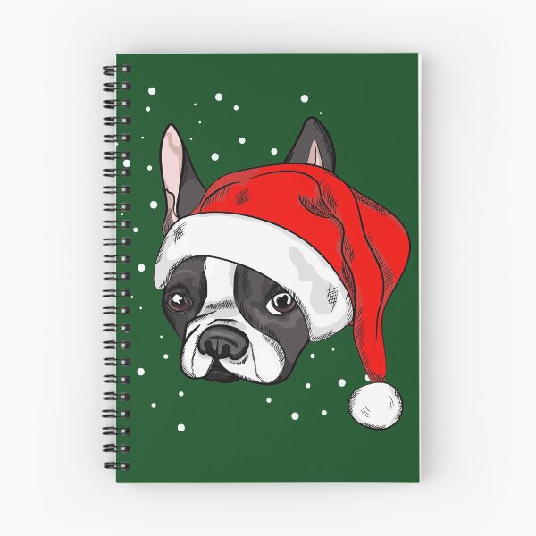 Item preview, French bulldog in christmas hat designed and sold by TorriPhoto.