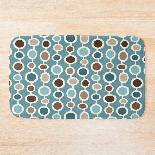 Item preview, Mid Century Modern Geometric Circle Atomic Art Print 1 - Blue Brown  designed and sold by Elsy's Art.