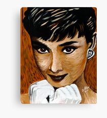 Audrey Hepburn in Brown 002 Canvas Print